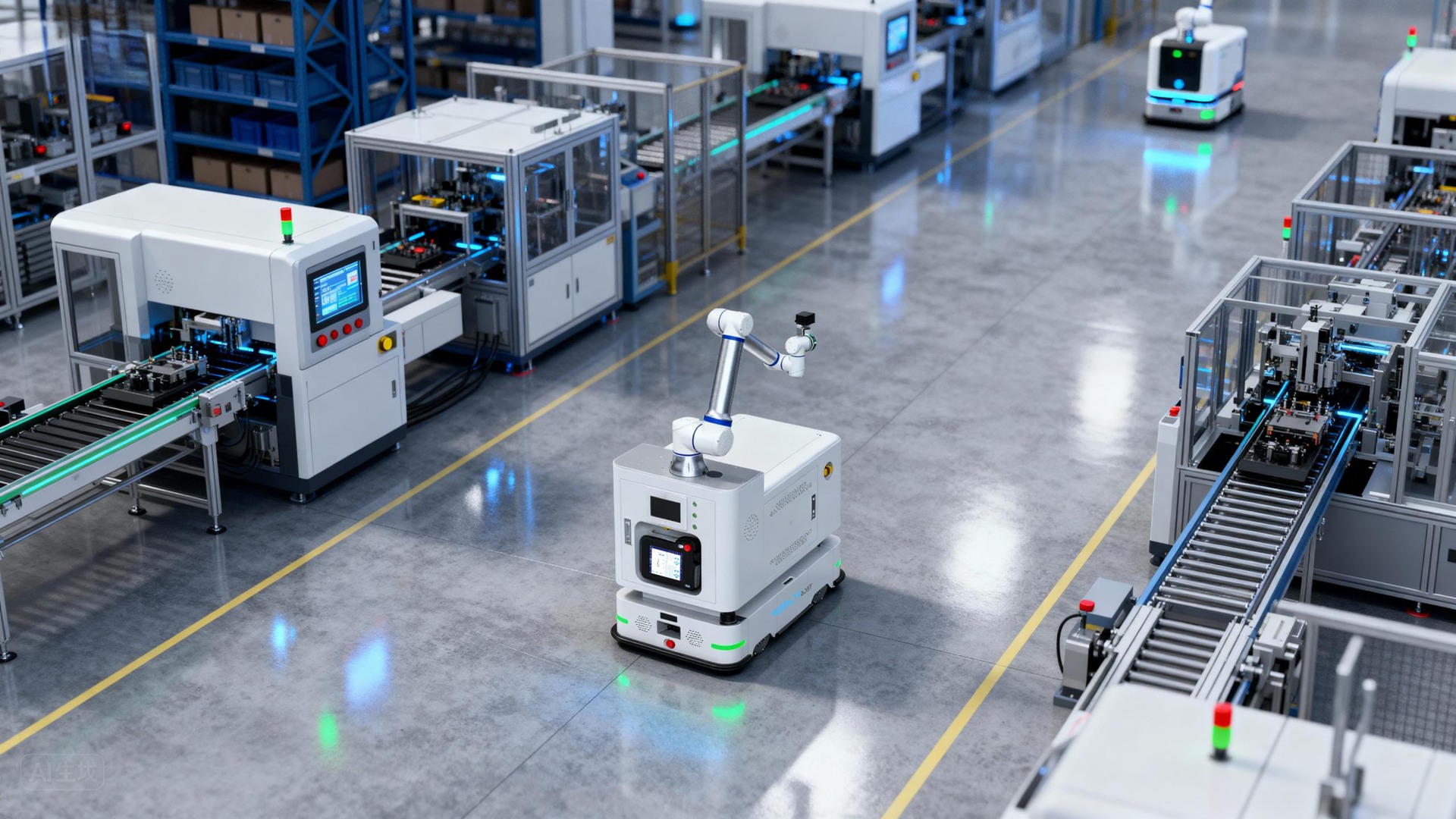 Mobile MISSION Roboter in der Elektronikfertigung